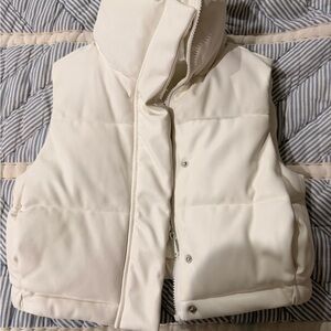 Katie J NYC White Puffer Vest